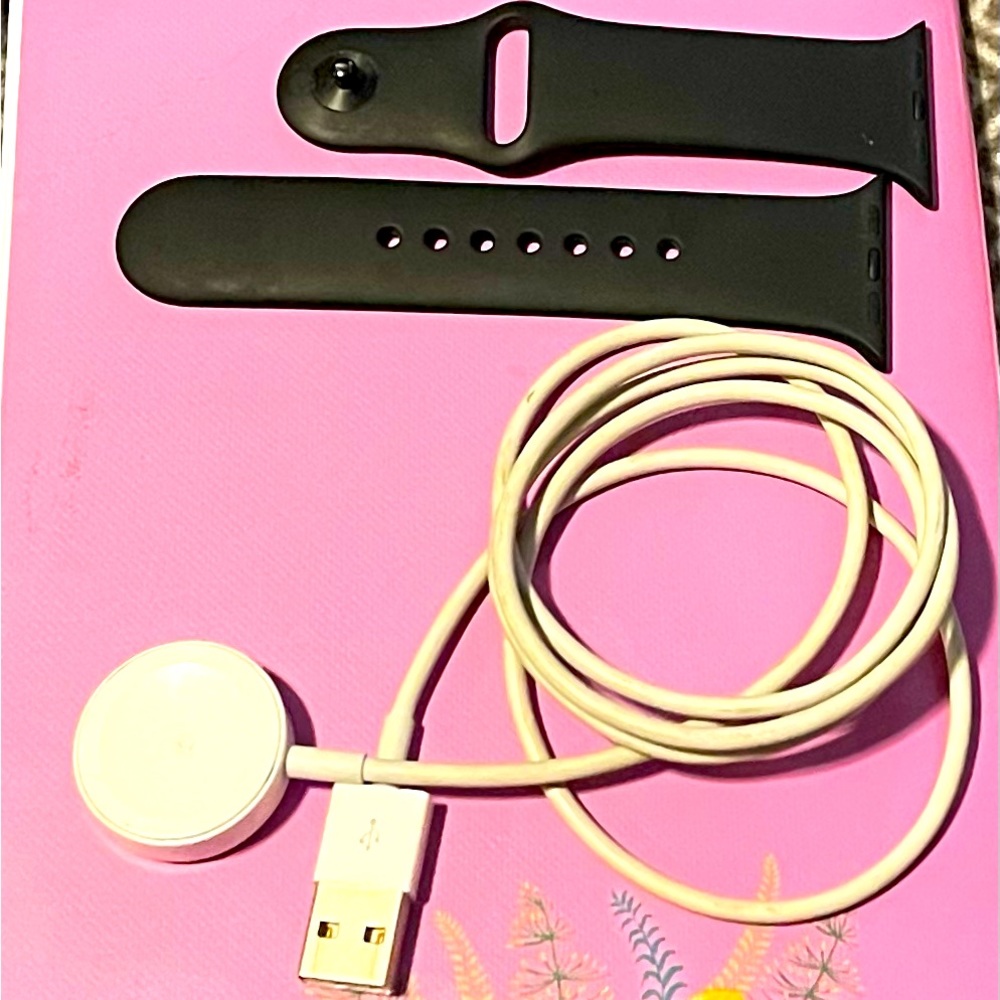 Apple Watch charger wire and band